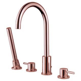 Смеситель на борт ванны ABBER Wasser Kreis AF8113RG розовое золото